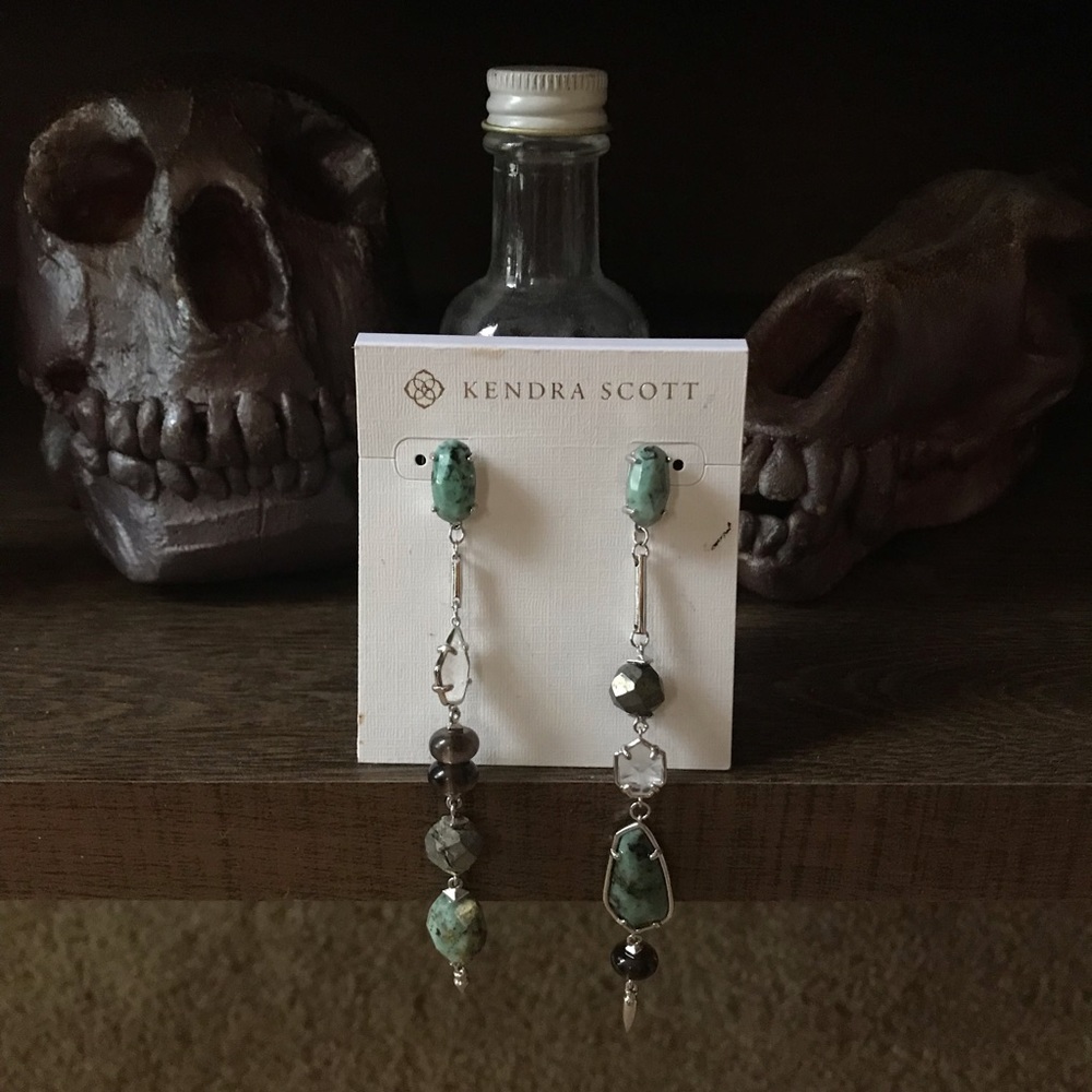 ✨SOLD✨ Cosett Rhodium Turquoise